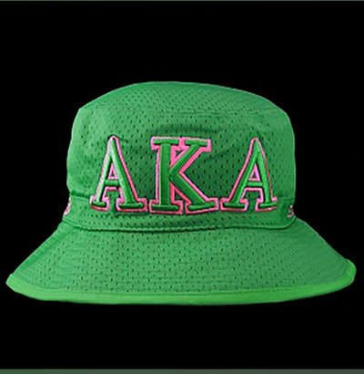 Alpha Kappa Alpha Green Embroidered Bucket Hat