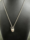 Alpha Kappa Alpha Hand Sign Necklace