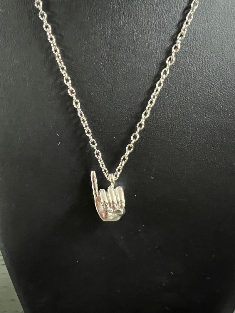 Alpha Kappa Alpha Hand Sign Necklace