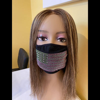 Alpha Kappa Alpha Inspired Flag Face Mask Clear