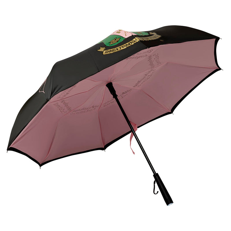 Alpha Kappa Alpha Inverted Umbrella Black