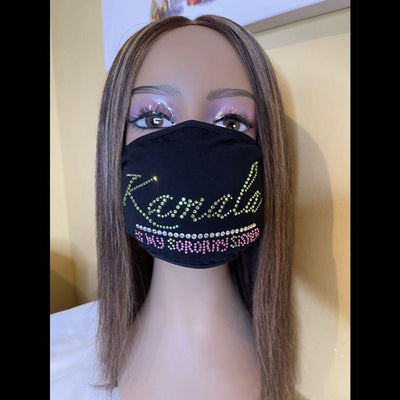 Alpha Kappa Alpha Kamala Is My Sorority Sister Bling Face Mask