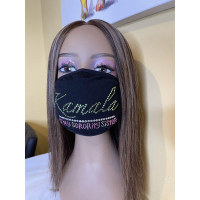 Alpha Kappa Alpha Kamala Is My Sorority Sister Bling Face Mask