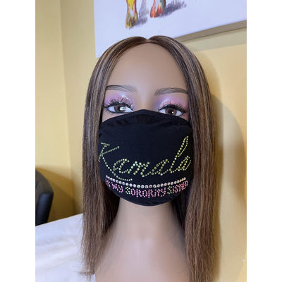 Alpha Kappa Alpha Kamala Is My Sorority Sister Bling Face Mask