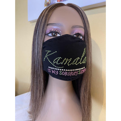 Alpha Kappa Alpha Kamala Is My Sorority Sister Bling Face Mask