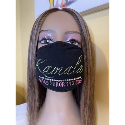 Alpha Kappa Alpha Kamala Is My Sorority Sister Bling Face Mask
