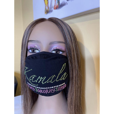 Alpha Kappa Alpha Kamala Is My Sorority Sister Bling Face Mask