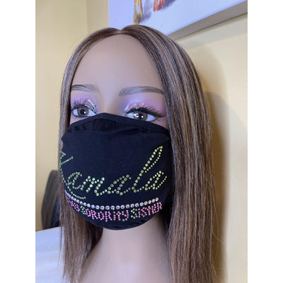 Alpha Kappa Alpha Kamala Is My Sorority Sister Bling Face Mask