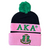 Alpha Kappa Alpha Knit Embroidered Beanie Hat Black - Apparel & Accessories