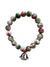 Alpha Kappa Alpha Natural Agate Beaded Monogram Charm Bracelet