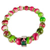 Alpha Kappa Alpha Natural Stone Beaded Bracelet Multi - Sorority Bracelets