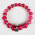 Alpha Kappa Alpha Natural Stone Beaded Bracelet Pink - Sorority Bracelets