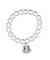 Alpha Kappa Alpha Pearl Shield Charm Elastic Bracelet