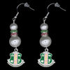 Alpha Kappa Alpha Pearl Shield Earrings