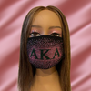 Alpha Kappa Alpha Rhinestone Bling Face Mask Pink Sprinkle