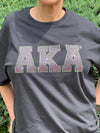 Alpha Kappa Alpha Rhinestone Bling Letters T-Shirt