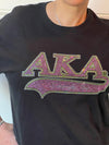 Alpha Kappa Alpha Rhinestone Bling Tail T-Shirt