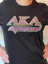 Alpha Kappa Alpha Rhinestone Bling Tail T-Shirt