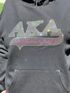 Alpha Kappa Alpha Rhinestone Bling Velour Lined Hoodie