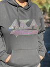 Alpha Kappa Alpha Rhinestone Bling Velour Lined Hoodie