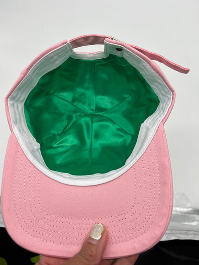 Alpha Kappa Alpha Satin Lined Baseball Cap Pink