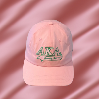 Alpha Kappa Alpha Satin Lined Baseball Cap Pink