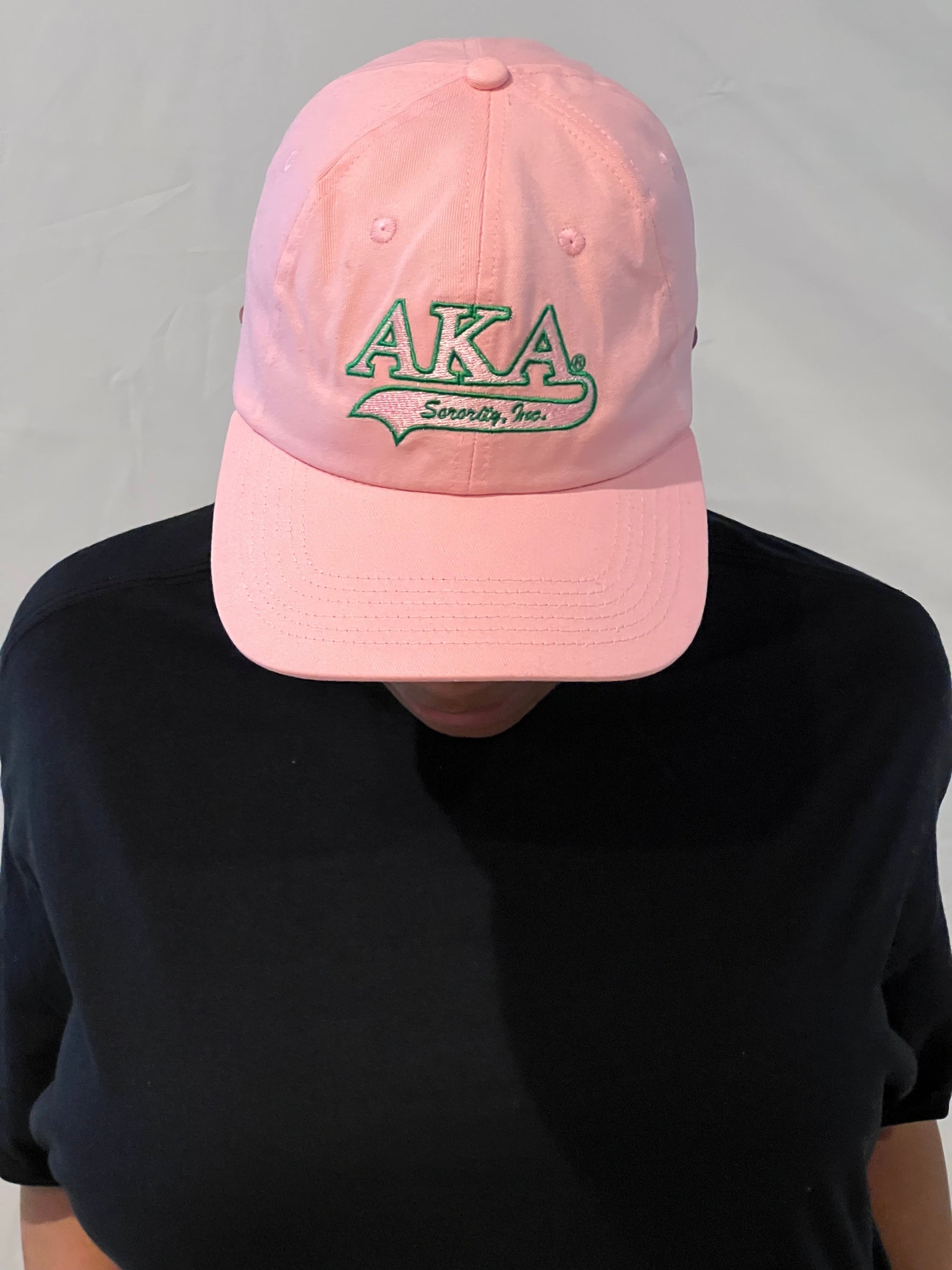 Alpha Kappa Alpha Satin Lined Baseball Cap Pink