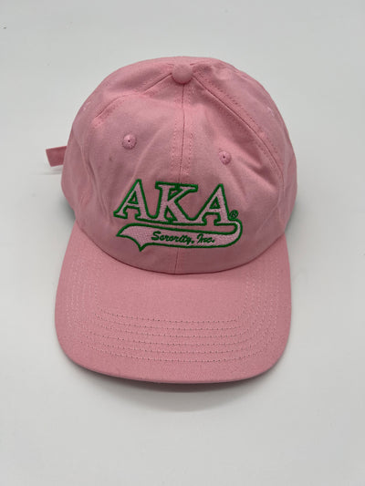 Alpha Kappa Alpha Satin Lined Baseball Cap Pink