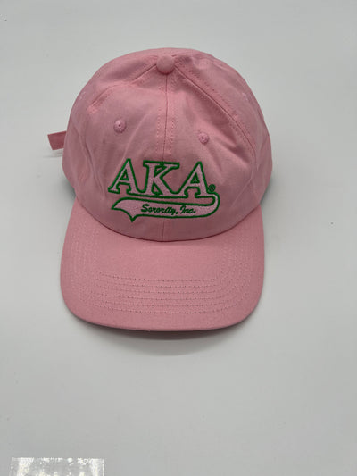 Alpha Kappa Alpha Satin Lined Baseball Cap Pink