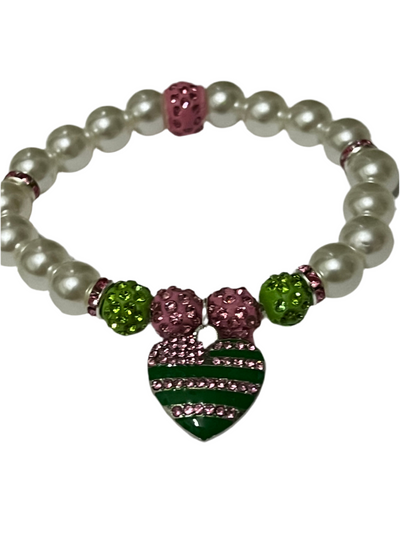 Heart of America Bling Pearl Bracelet