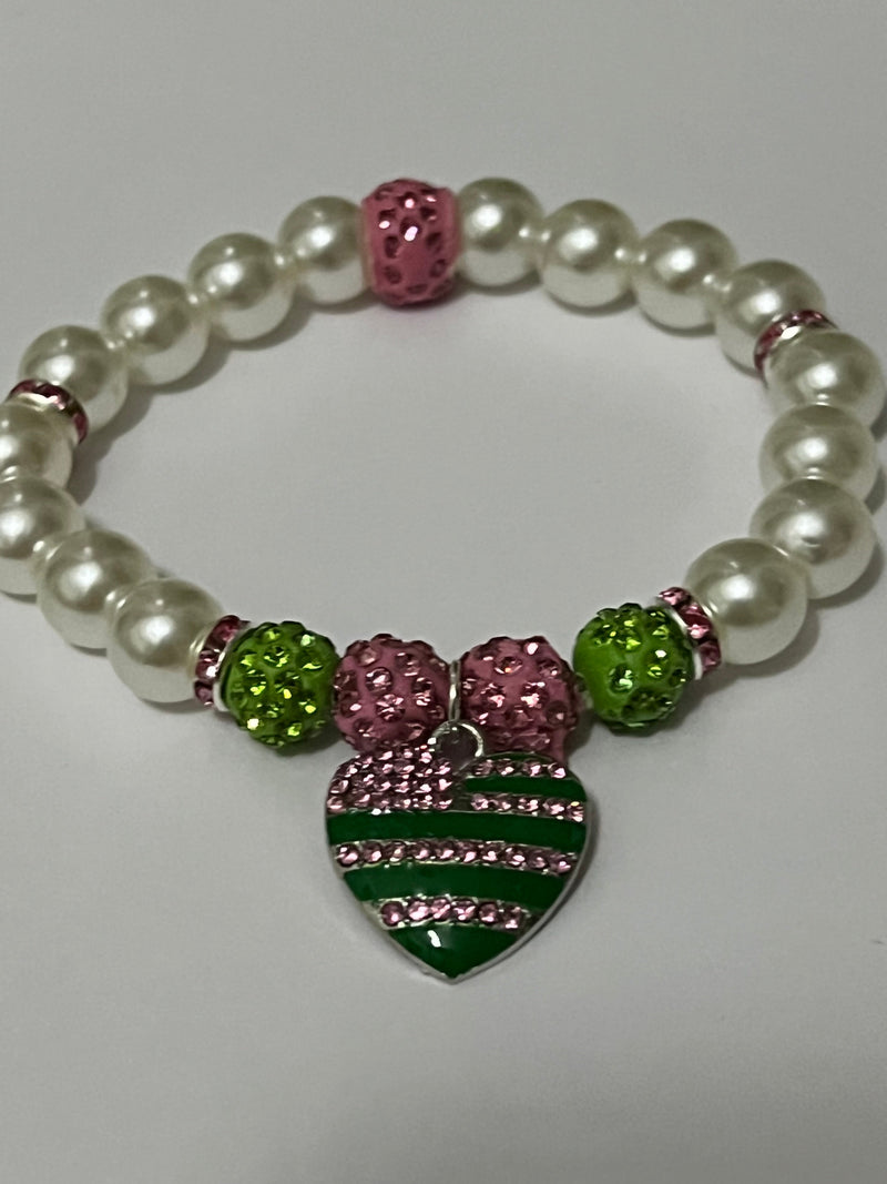 Heart of America Bling Pearl Bracelet