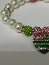 Alpha Kappa Alpha AKA Bling Heart of America Bracelet Pearl